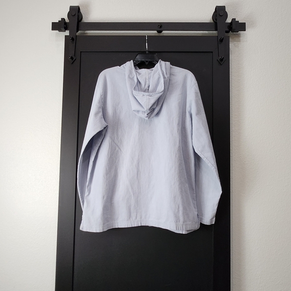 Vintage VF JEANSWEAR Hooded Pinstripe Zip Up Jacket W/ Pockets Chic Collection - Picture 4 of 5